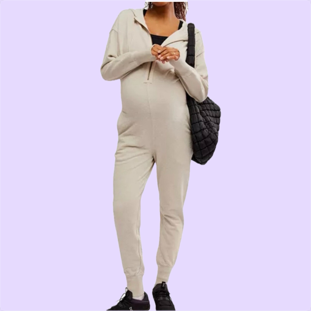 Free People Movement X Hatch Warm Up Jumpsuit Heather Grey Size XL $148 Sold Out